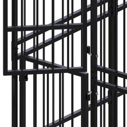 vidaXL Outdoor Dog Kennel Steel 198.4 ft²-3