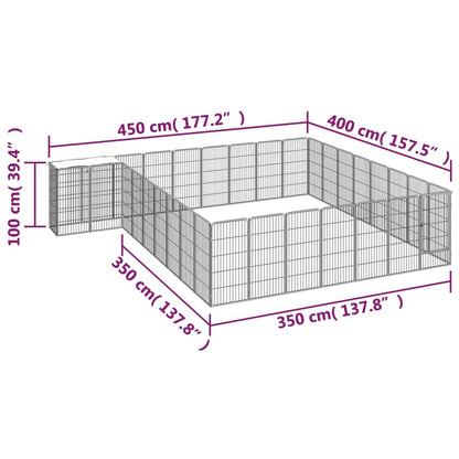vidaXL Dog Playpen Kennel Dog Cage Puppy Pet Exercise Wire Fence Steel Black-4