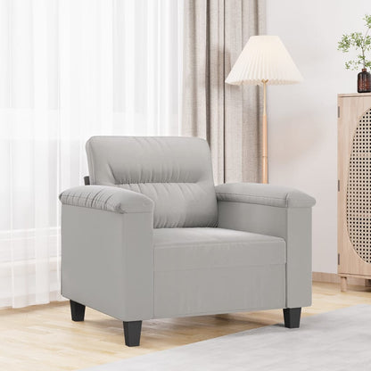 vidaXL Sofa Chair Living Room Upholstered Chair with Armrest Microfiber Fabric-14