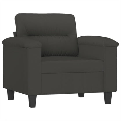 vidaXL Sofa Chair Living Room Upholstered Chair with Armrest Microfiber Fabric-2