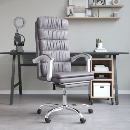 vidaXL Ergonomic Office Chair Reclining Office Executive Chair Faux Leather-5