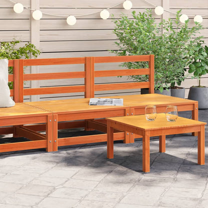 vidaXL Patio Sofas Armless 2 pcs Wax Brown 27.6"x27.6"x26.4" Solid Wood Pine-0