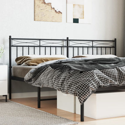 vidaXL Metal Headboard Bed Header with Back Support for Bedroom Furniture-6