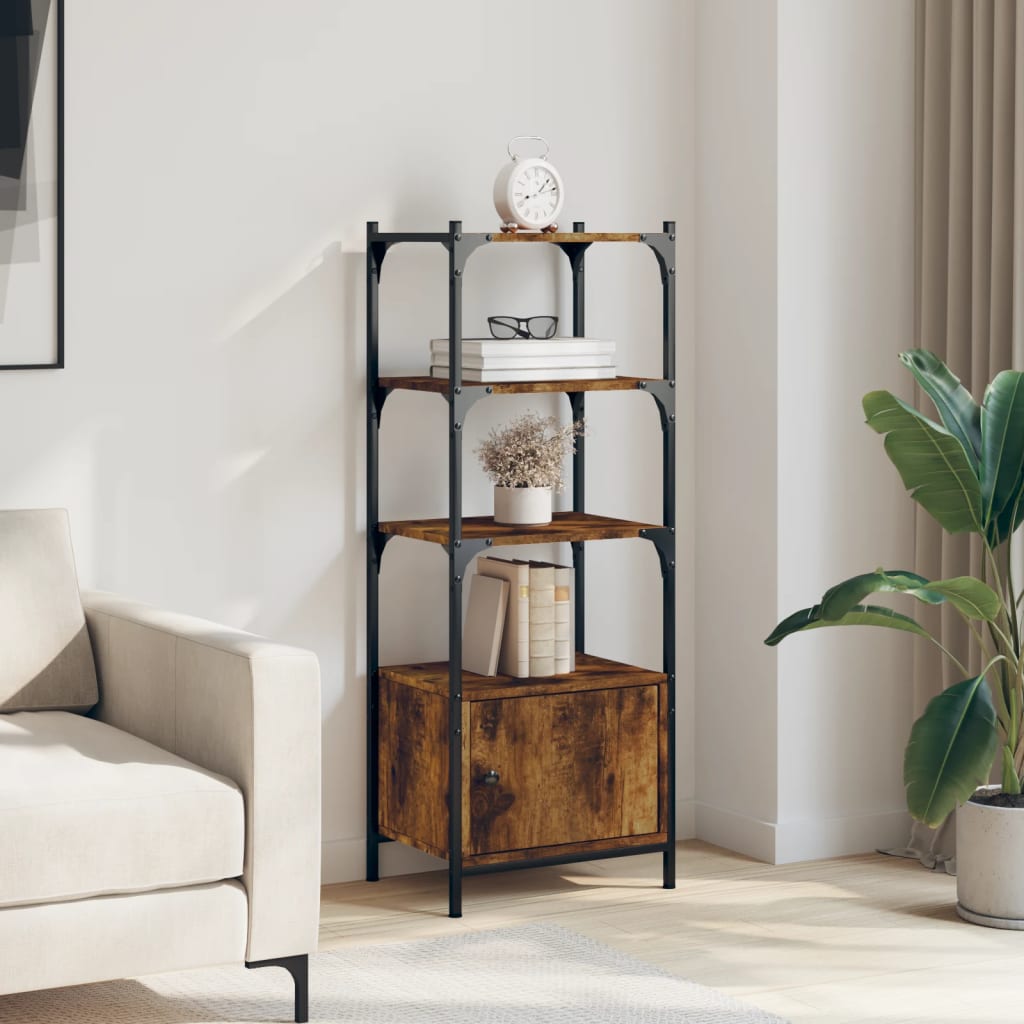 vidaXL Bookcase 3-Tier Bookshelf Storage Shelf Rack Organizer Engineered Wood-1