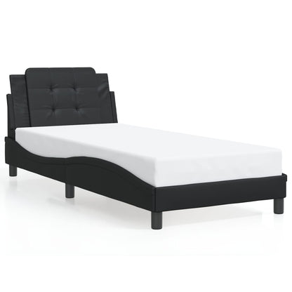 vidaXL Bed Frame with Headboard Platform Base Bedroom Furniture Faux Leather-5