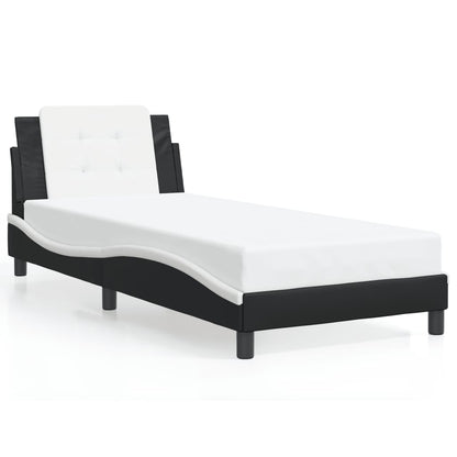vidaXL Bed Frame with Headboard Platform Base Bedroom Furniture Faux Leather-9