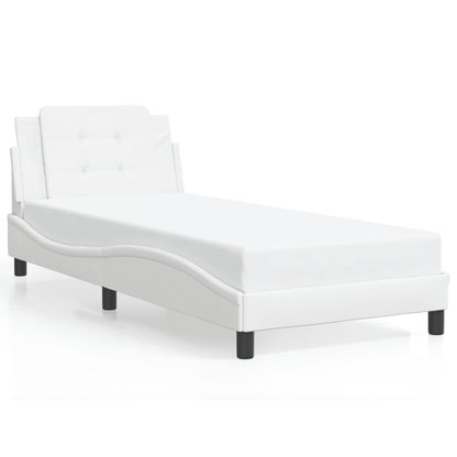 vidaXL Bed Frame with Headboard Platform Base Bedroom Furniture Faux Leather-13