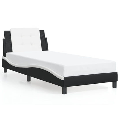 vidaXL Bed Frame with Headboard Platform Base Bedroom Furniture Faux Leather-8