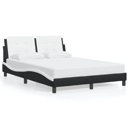 vidaXL Bed Frame with Headboard Platform Base Bedroom Furniture Faux Leather-7