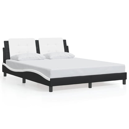 vidaXL Bed Frame with Headboard Platform Base Bedroom Furniture Faux Leather-6