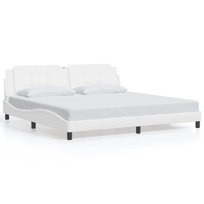 vidaXL Bed Frame with Headboard Platform Base Bedroom Furniture Faux Leather-11