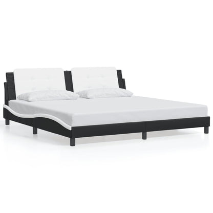 vidaXL Bed Frame with Headboard Platform Base Bedroom Furniture Faux Leather-10