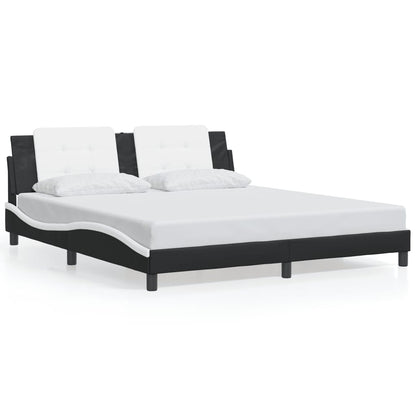 vidaXL Bed Frame with Headboard Platform Base Bedroom Furniture Faux Leather-3