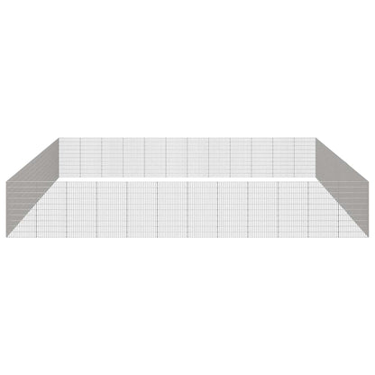 vidaXL Free Range Animal Enclosure 48-Panel 21.3"x39.4" Galvanized Iron-4