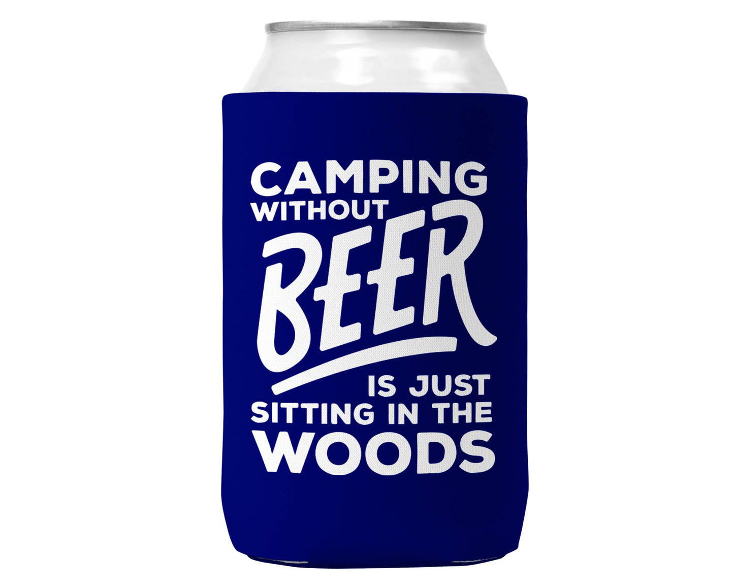 Camping Without Beer Can Koozie Cooler for 12oz Cans-2