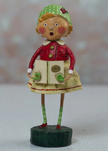 Holly Christmas Caroler Figurine by Lori Mitchell-2
