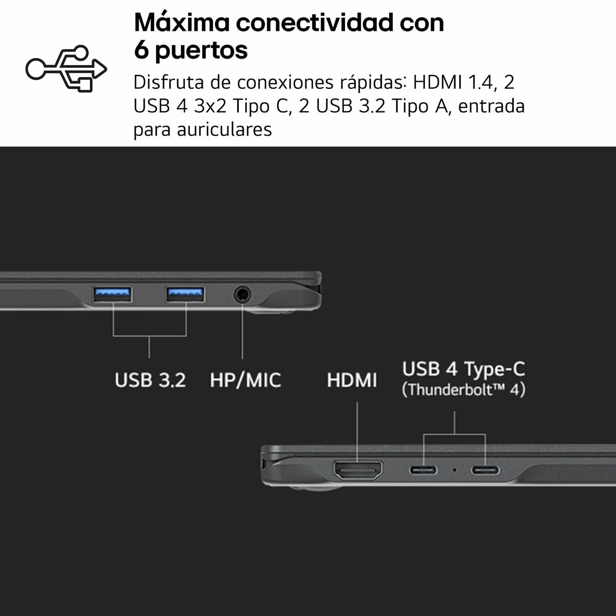 Laptop LG 14Z90RU-G.AA55B 14" 16 GB RAM 512 GB SSD Spanish Qwerty i5-1334U-10