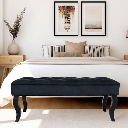 16.5" Tall Dutch Velvet Ottoman Bench-4