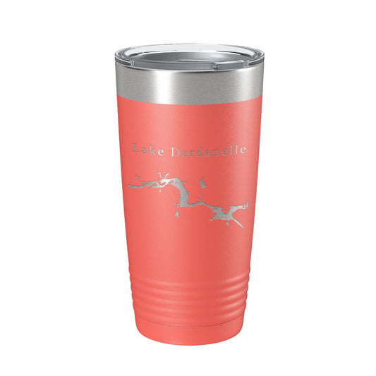 Lake Dardanelle Map Tumbler Travel Mug Insulated Laser Engraved Coffee Cup Arkansas 20 oz-20