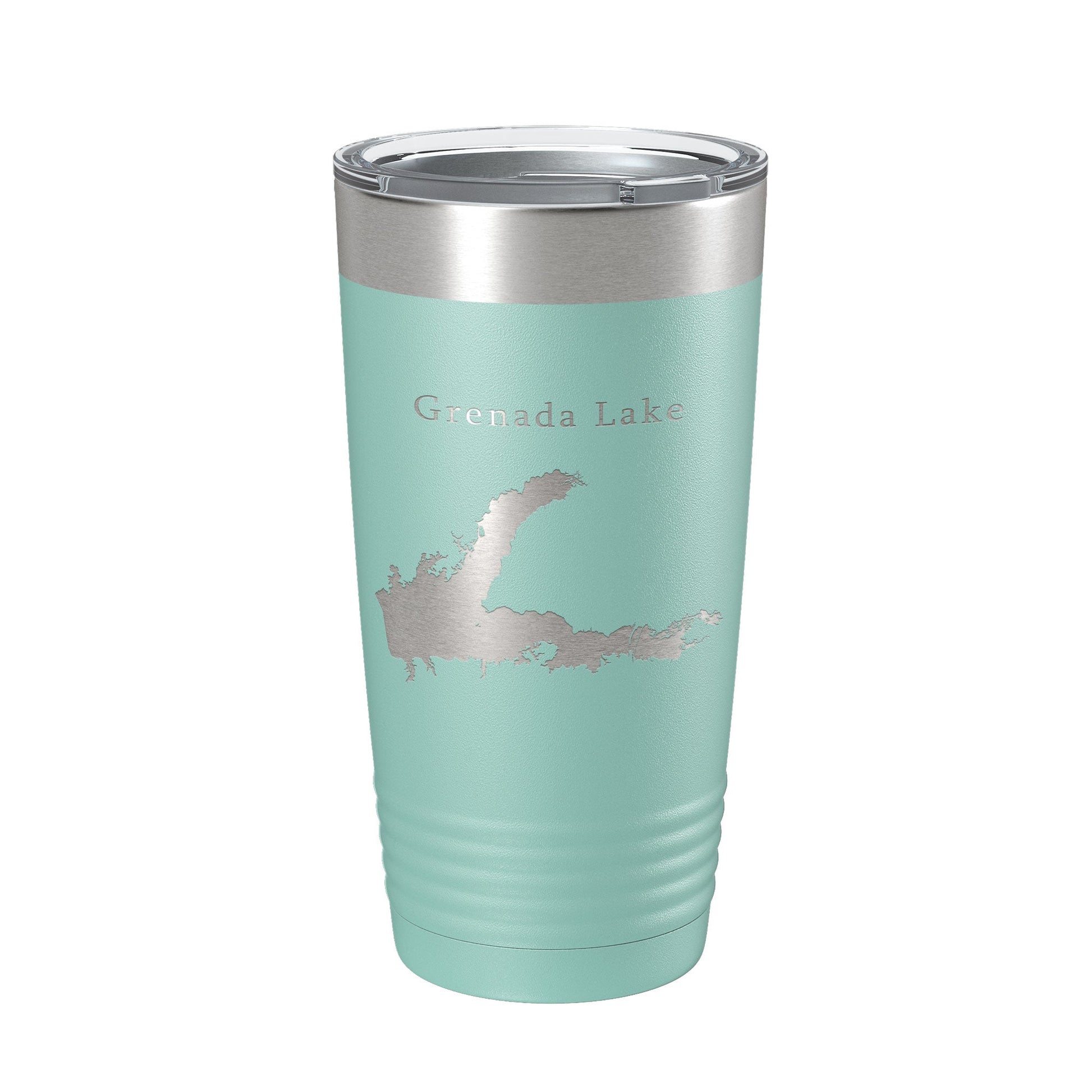 Grenada Lake Map Tumbler Travel Mug Insulated Laser Engraved Coffee Cup Mississippi 20 oz-12