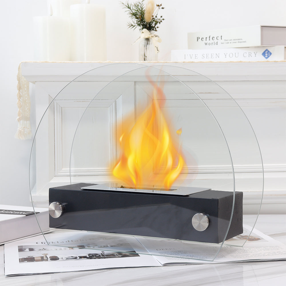 JHY Design Portable Tabletop Fire Pit 35cm – Clean-Burning Bio Ethanol, Ventless, Indoor/Outdoor-1