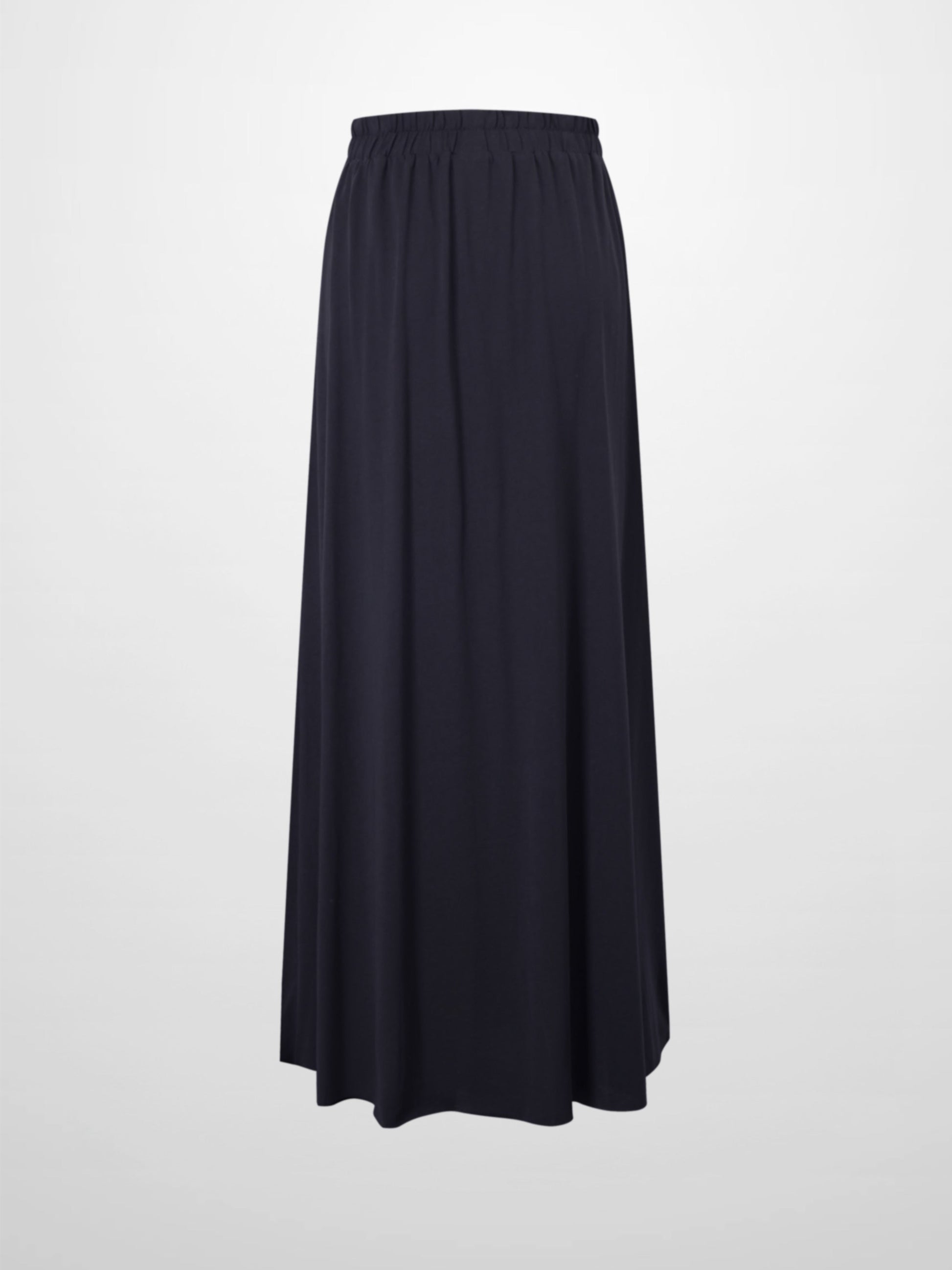 Elastic Waist T-Shirt Skirt-Navy-1