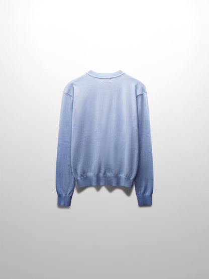 High V Lightweight Sweater-LT Blue-1