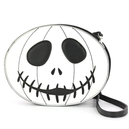 Glow in the Dark White Jack-O-Lantern Shoulder Bag-2