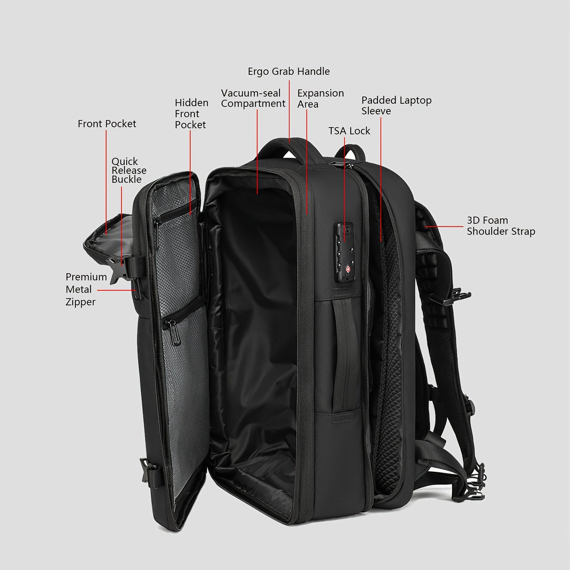 NNETM Travel Backpack with Pump & Laptop Compartment-1