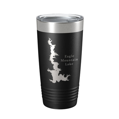 Eagle Mountain Lake Map Tumbler Travel Mug Insulated Laser Engraved Coffee Cup Texas 20 oz-5