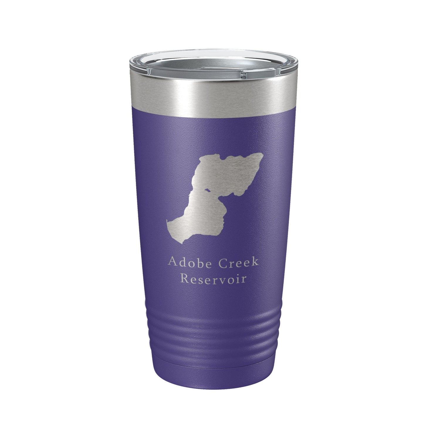 Adobe Creek Reservoir Tumbler Lake Map Travel Mug Insulated Laser Engraved Coffee Cup Colorado 20 oz-15