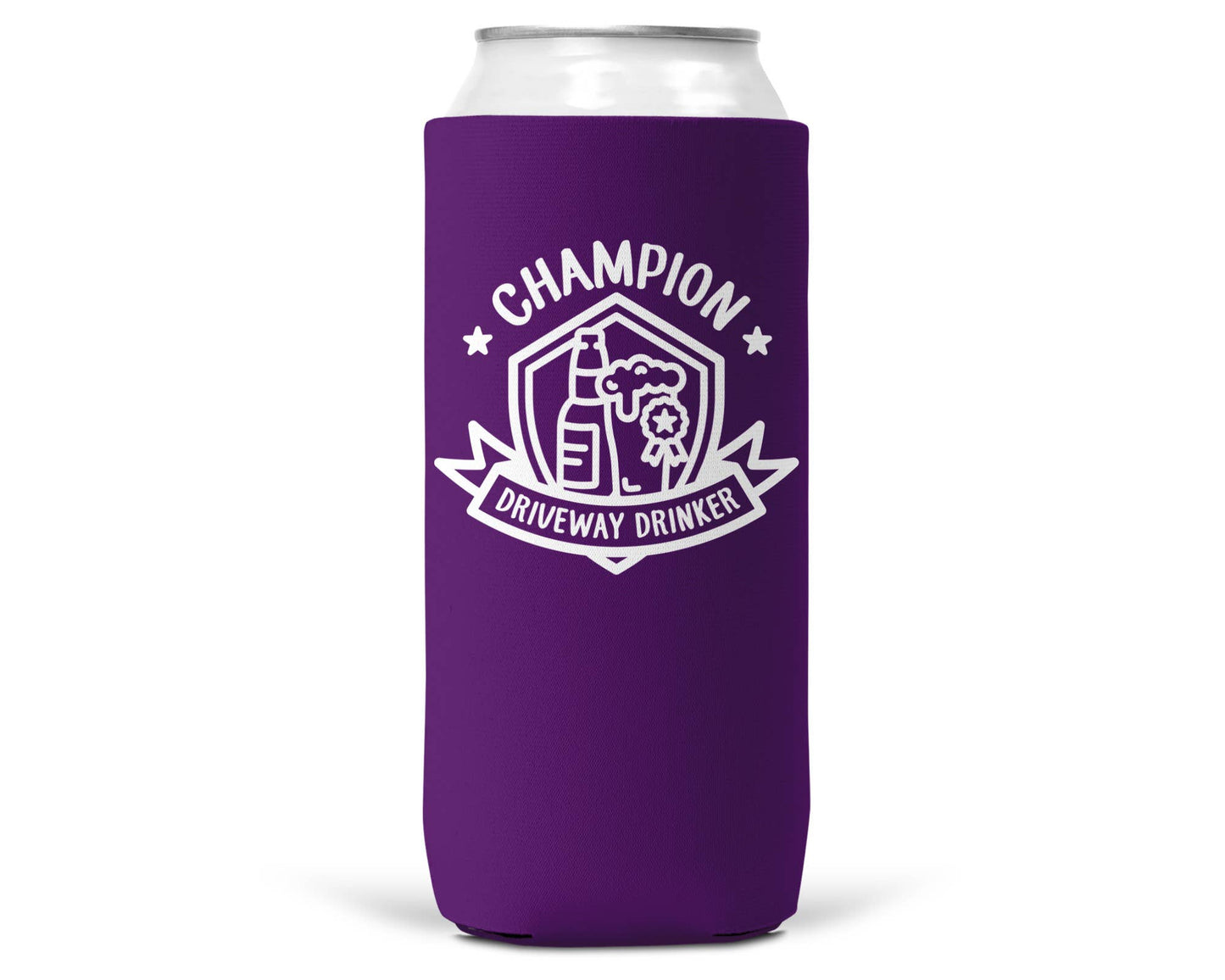 Champion Driveway Drinker SLIM CAN Koozie-1