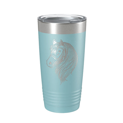 Horse Face Tumbler Horseback Rider Travel Mug Equestrian Gift Insulated Laser Engraved Coffee Cup Horse Lover Farmer 20 oz-13