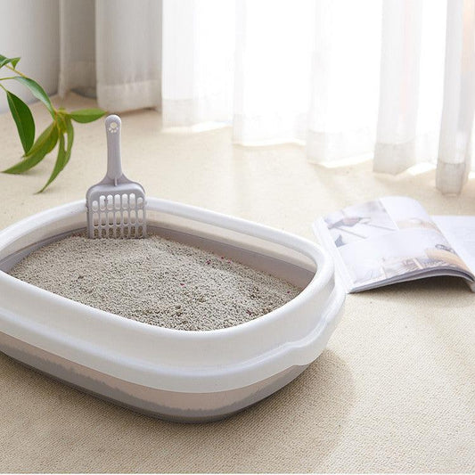 High-Quality Anti-Splash Pet Toilet With Scoop - Stylish And Convenient Cat Litter Box-0