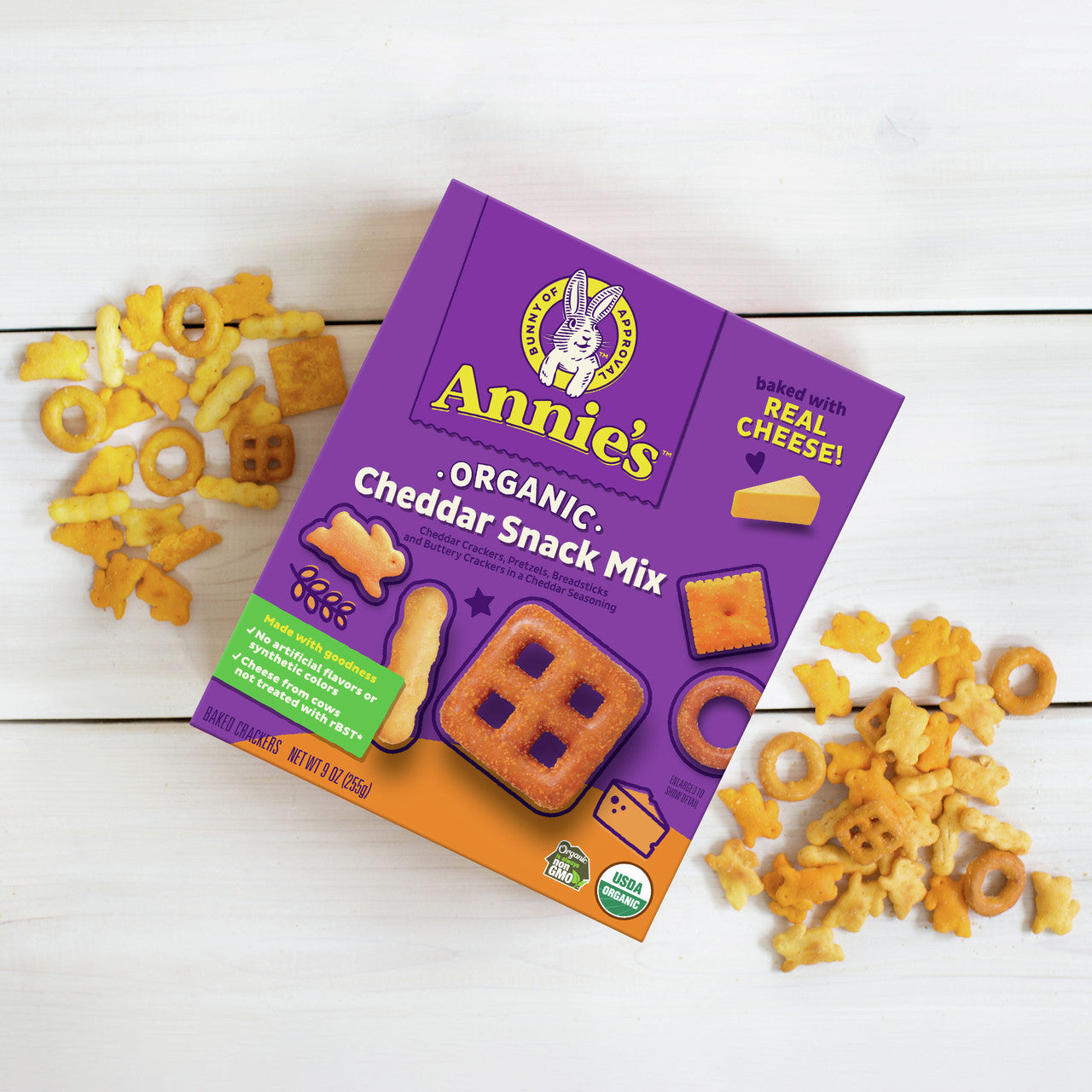 Annie's Homegrown Bunnies Cheddar Snack Mix (12x9 Oz)-4