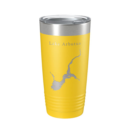 Lake Arbutus Map Tumbler Travel Mug Insulated Laser Engraved Coffee Cup Wisconsin 20 oz-4