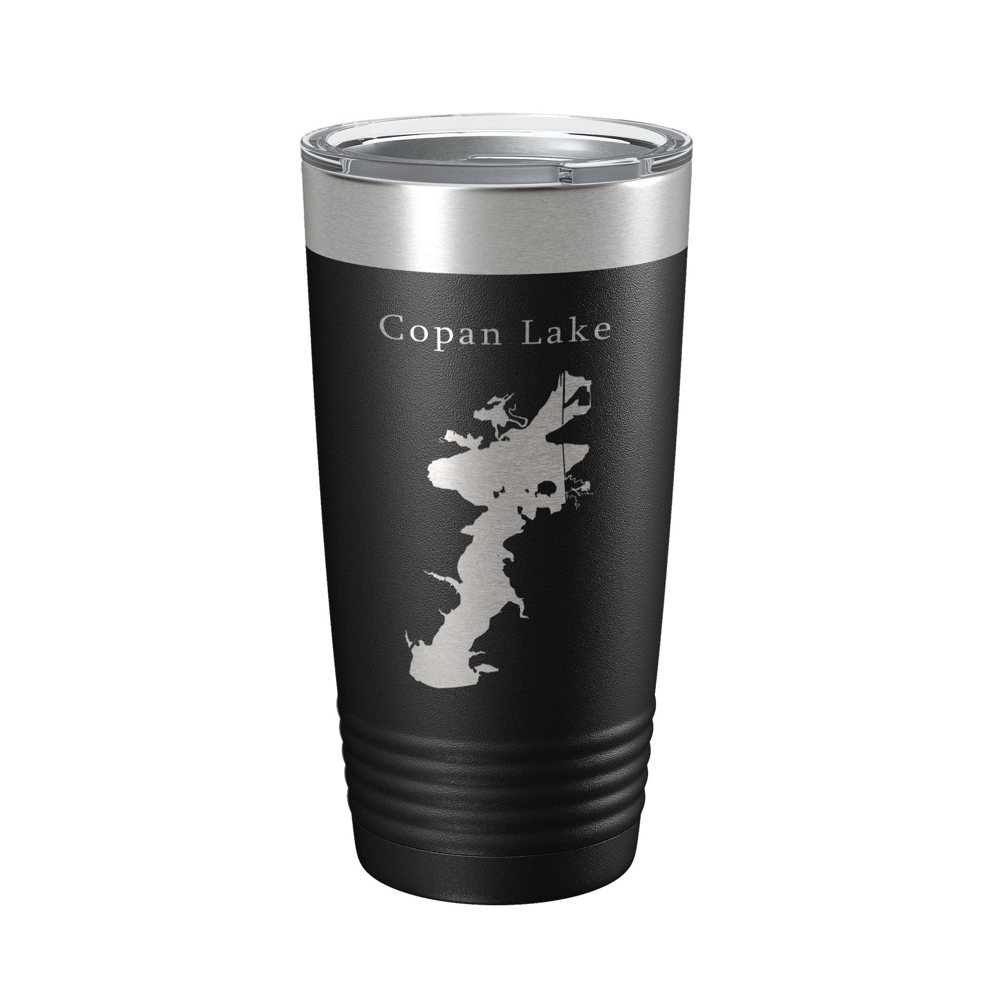 Copan Lake Map Tumbler Travel Mug Insulated Laser Engraved Coffee Cup Oklahoma 20 oz-0