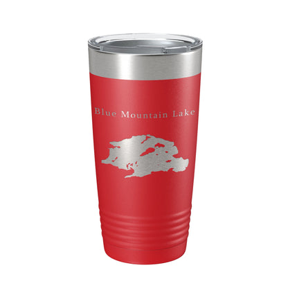 Blue Mountain Lake Map Tumbler Travel Mug Insulated Laser Engraved Coffee Cup New York 20 oz-10