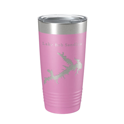 Lake Bob Sandlin Map Tumbler Travel Mug Insulated Laser Engraved Coffee Cup Monticello Reservoir Texas 20 oz-14