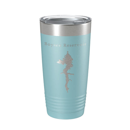 Boysen Reservoir Tumbler Lake Map Travel Mug Insulated Laser Engraved Coffee Cup Wyoming 20 oz-13