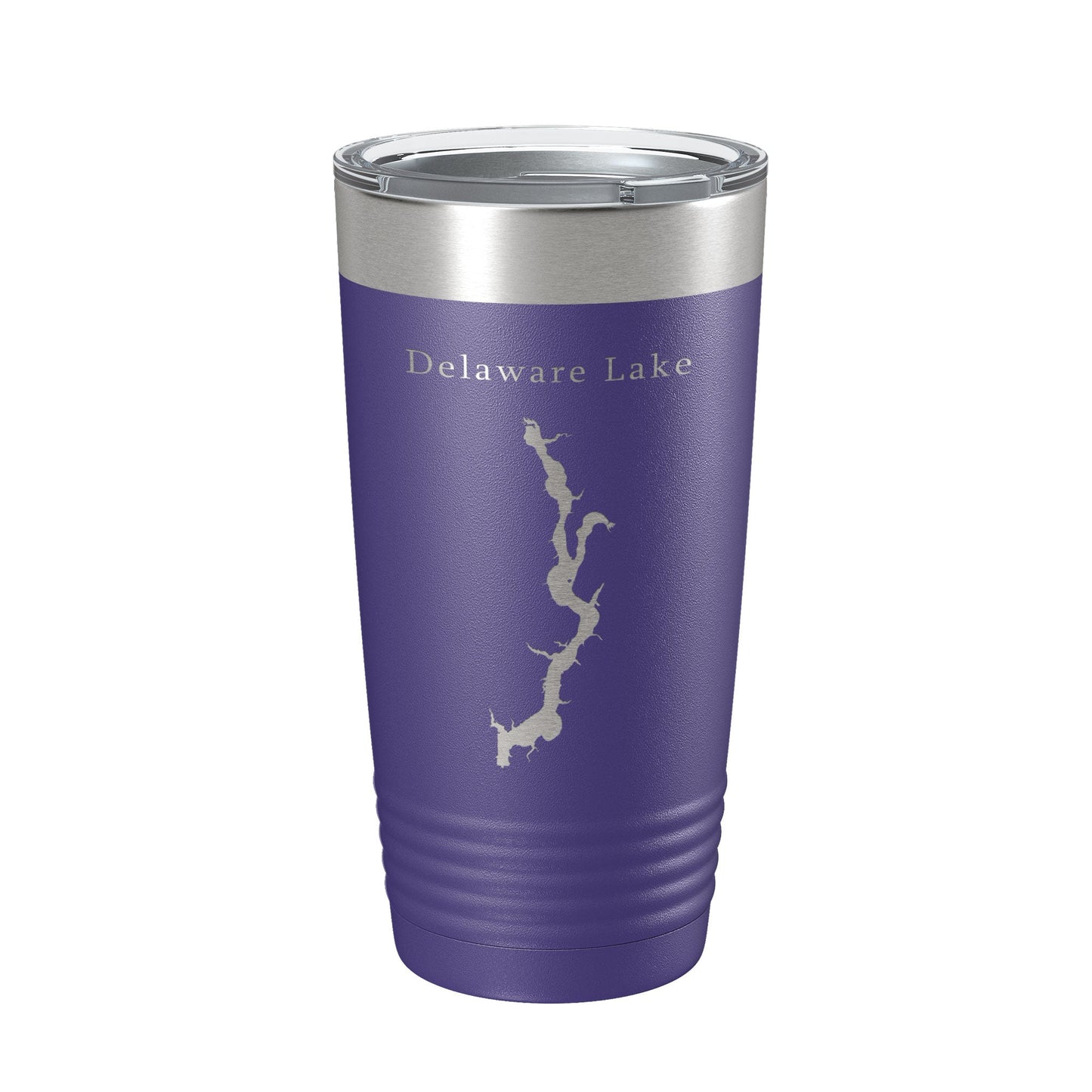 Delaware Lake Map Tumbler Travel Mug Insulated Laser Engraved Coffee Cup Ohio 20 oz-15