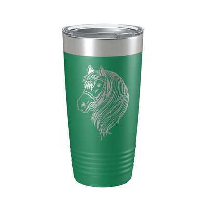 Horse Face Tumbler Horseback Rider Travel Mug Equestrian Gift Insulated Laser Engraved Coffee Cup Horse Lover Farmer 20 oz-9