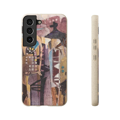 Biodegradable Phone Case with 'San Francisco De Asis' Abstract Original Artwork by Barbara Cleary-39