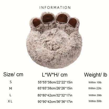 Cuddly Cute Bear Paw Shape Pet Sofa-1