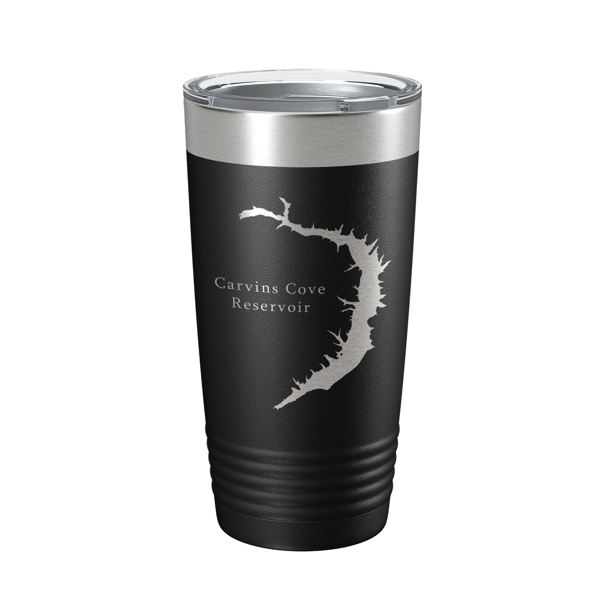Carvins Cove Reservoir Tumbler Lake Map Travel Mug Insulated Laser Engraved Coffee Cup Virginia 20 oz-0