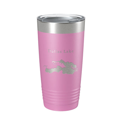 Dallas Lake Map Tumbler Travel Mug Insulated Laser Engraved Coffee Cup Indiana 20 oz-14