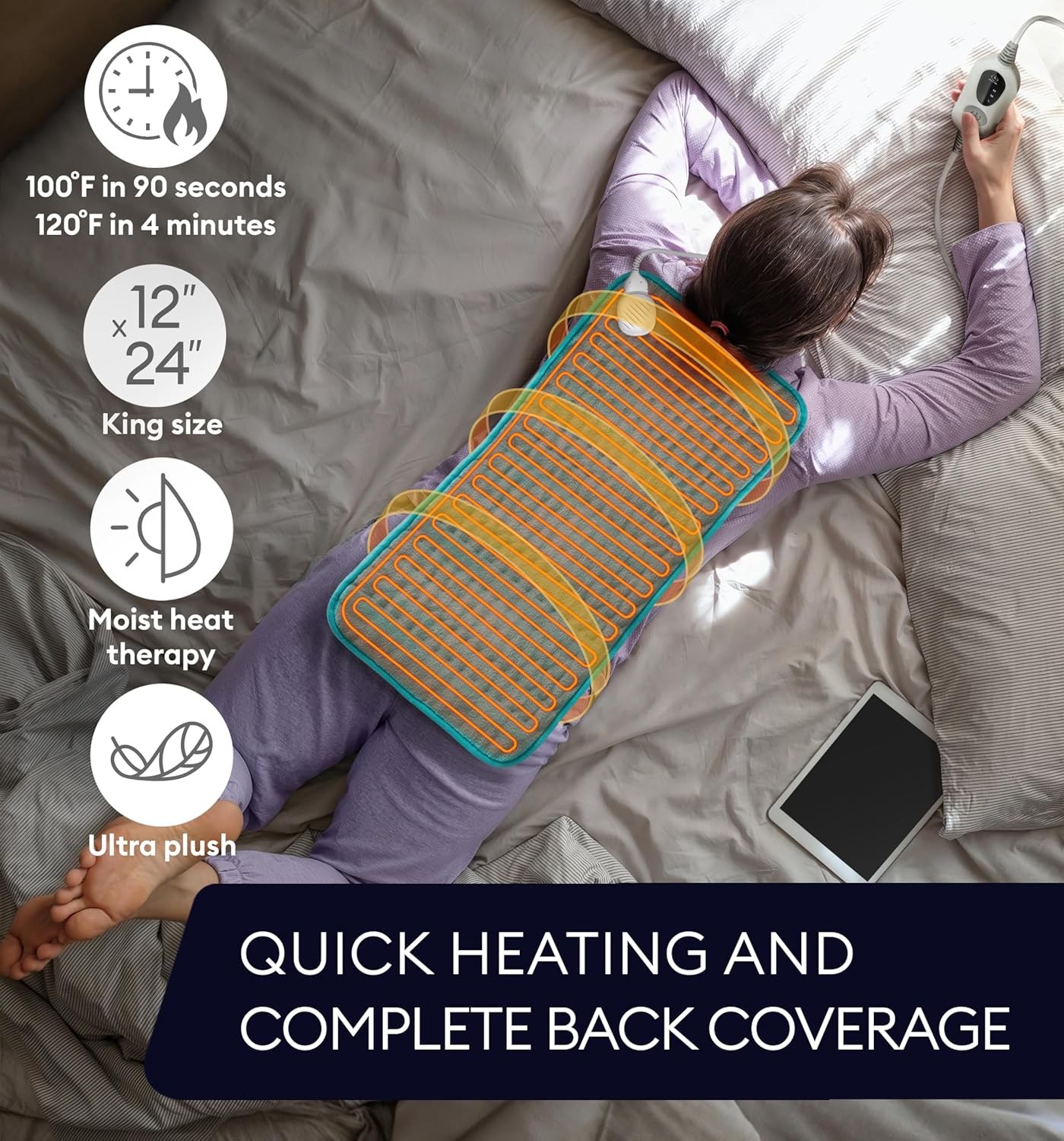 Heating Pad XL, Double-sided, Viridian Green-4