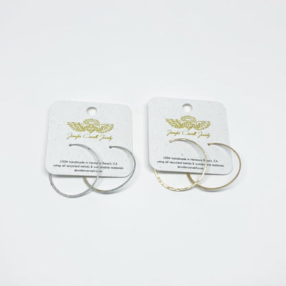 Crescent Moon Hoop Earrings-3
