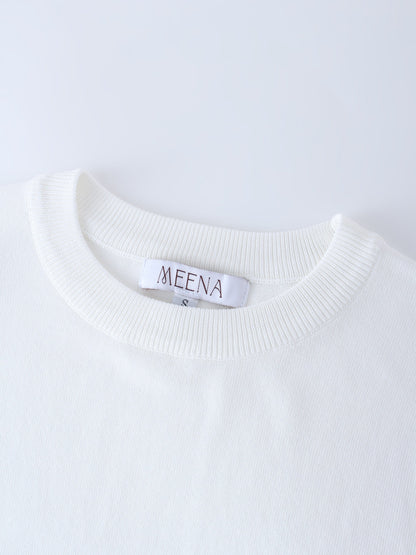 RIBBED WAISTED SWEATER-WHITE-3