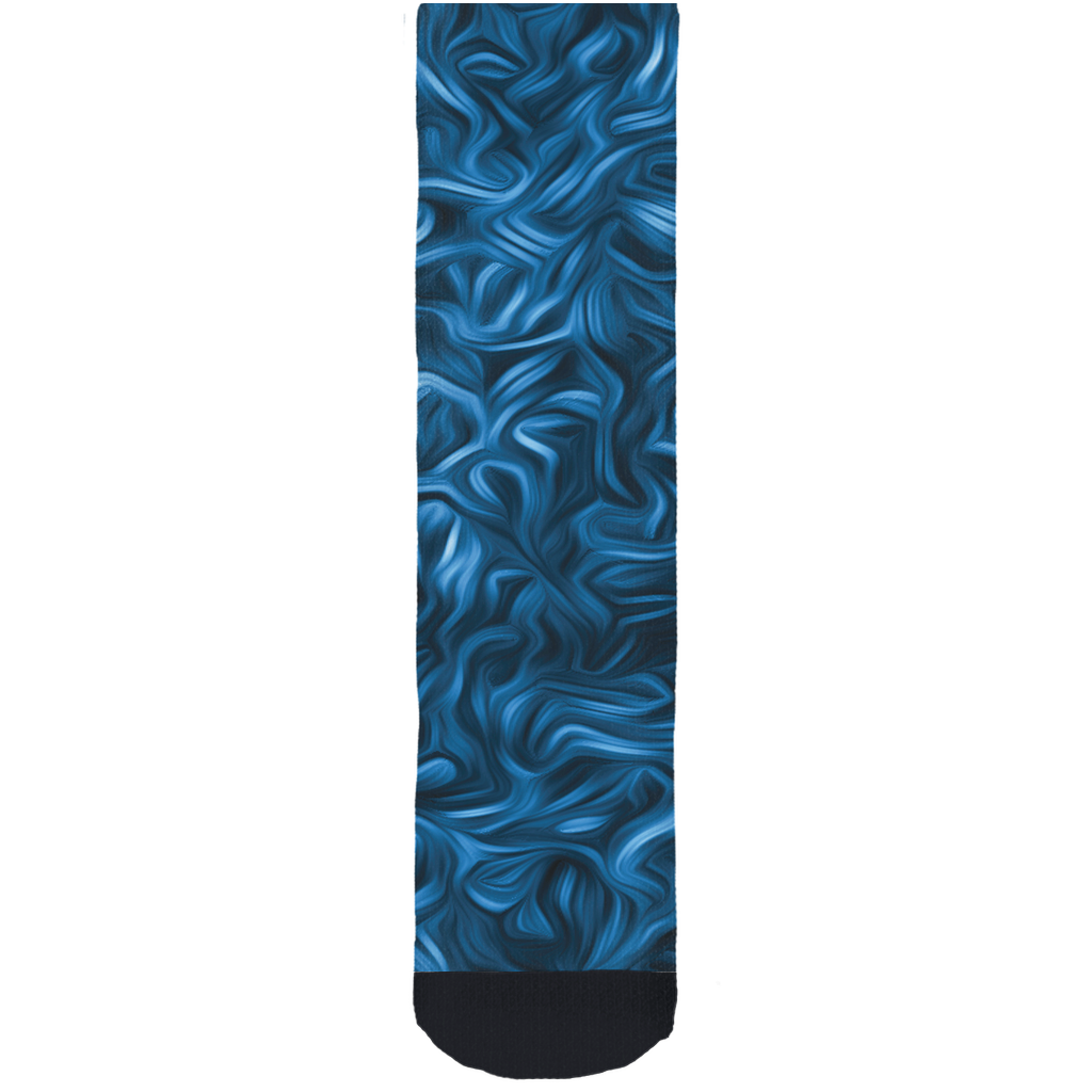 Blue Abstract Socks-1